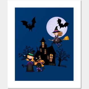 Halloween Witches Posters and Art